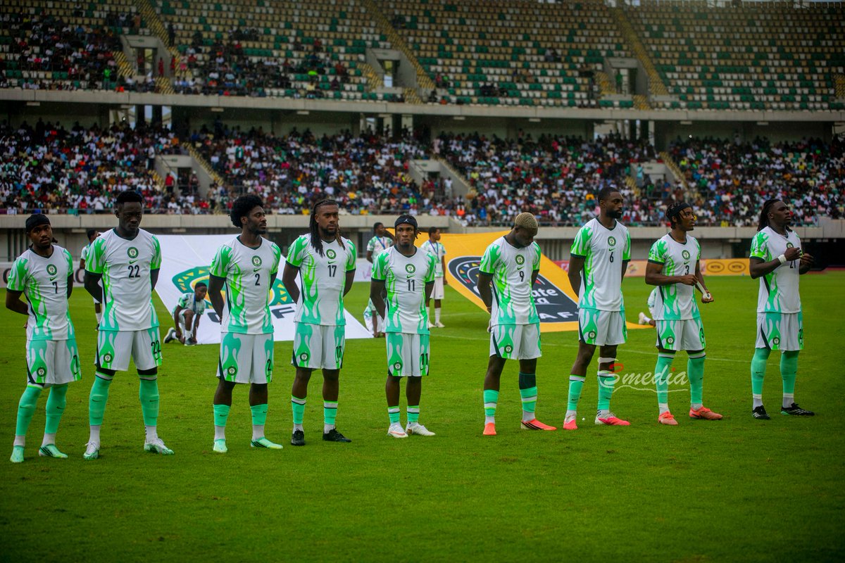 AmEmediong's tweet photo. What a night! 🇳🇬🦅
A comeback, two debut goals from George Ilenikhena and Moses Usor, and three points for the Super Eagles.

Nigeria 2-1 Madagascar.
Some nights you watch. Some nights you document history. 
#SuperEagles #AFCONQualifiers https://t.co/5qBkR7j2iw