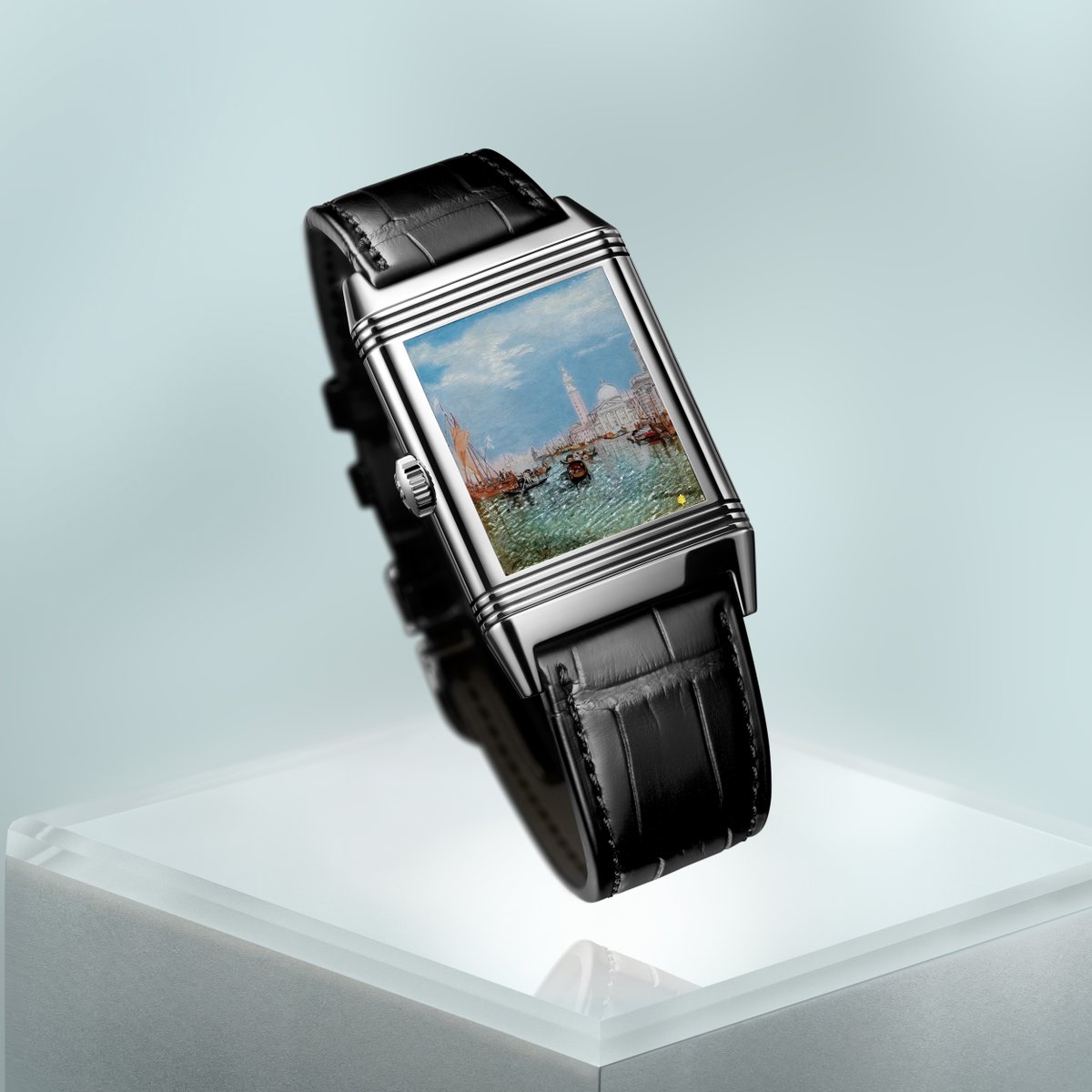 jaegerlecoultre's tweet photo. Celebrating J.M.W. Turner’s enduring fascination with Venice, discover four new Reverso Tribute Enamel timepieces, each produced in a limited edition of 10. https://t.co/A3w04AiC69 #JaegerLeCoultre #Reverso https://t.co/h4RGylFMlt
