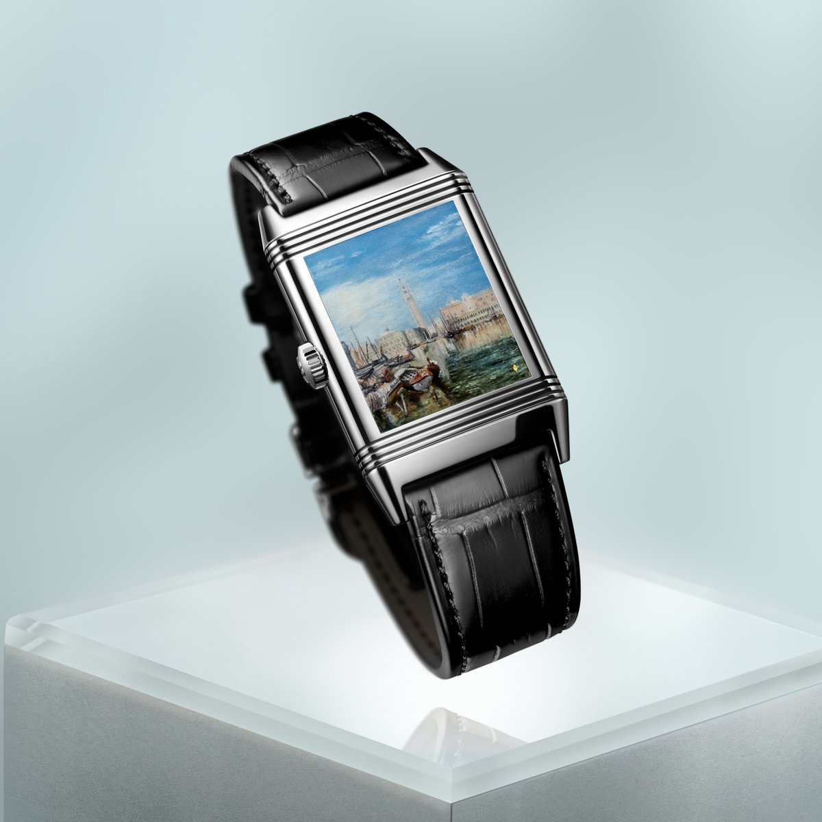 jaegerlecoultre's tweet photo. Celebrating J.M.W. Turner’s enduring fascination with Venice, discover four new Reverso Tribute Enamel timepieces, each produced in a limited edition of 10. https://t.co/A3w04AiC69 #JaegerLeCoultre #Reverso https://t.co/h4RGylFMlt