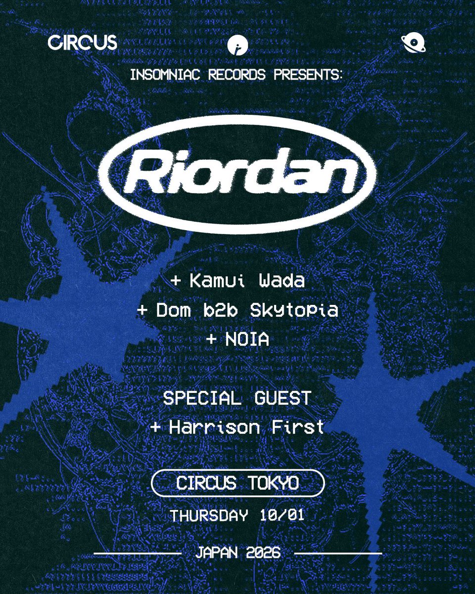 Cooopahtroopa's tweet photo. 今週の @riordan_uk × @InsomniacRecs の公演を盛り上げてくれるサポートアーティストを紹介します！

木曜の夜はUKGクルーからKamui Wada、Dom b2b Skytopia、そしてストックホルムからスペシャルゲスト @harrisonfirst が登場！

金曜は僕のお気に入りの大阪DJたちによる、全組b2bのラインナップ！

東京公演の前売りチケットは残りわずかなので、終電前にRiordanの日本デビューを見られるこのチャンスをお見逃しなく！！