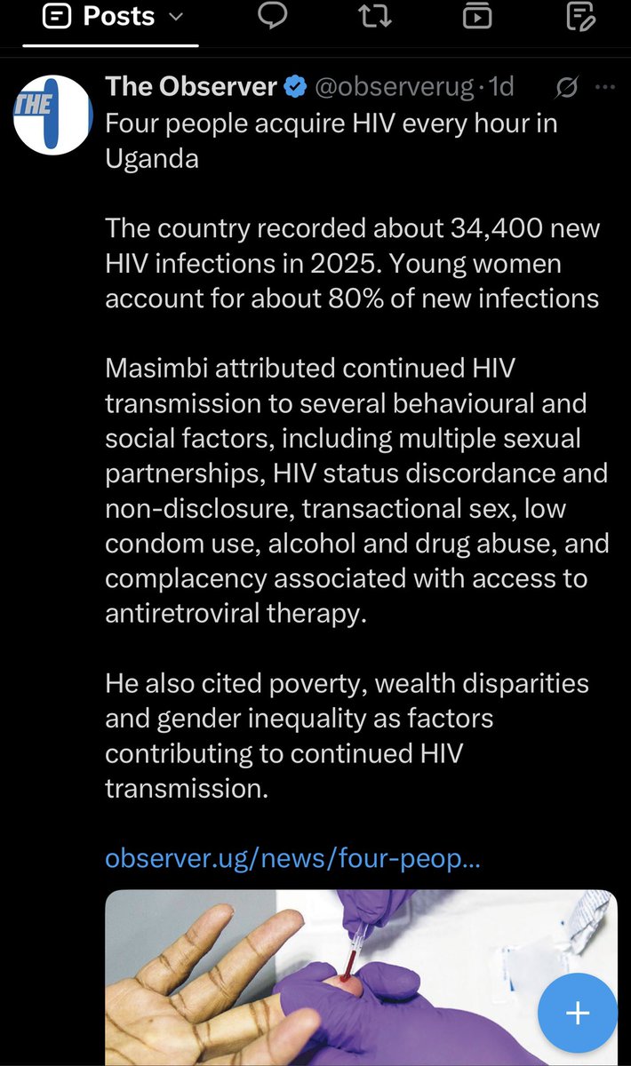 SarahBireete's tweet photo. 80% of new HIV infections are among young women? How can 80% girls be infected by 20% men? 

Young girls are now the dominant HIV carriers?? 😳😳😳😳

Do we need to shout this on top of the mountains? Can government ban house parties where young girls drug themselves silly and engage in risky group sexual behaviors? 😳😳🙆🏻‍♀️🙆🏻‍♀️🙆🏻‍♀️