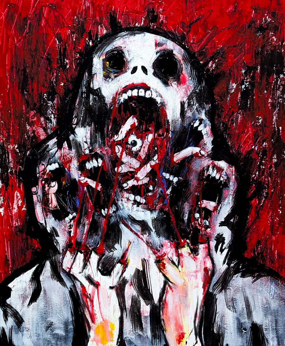 vaxolang's tweet photo. Devouring itself
Acrylic painting on canvas 
Size 60x50 cm https://t.co/EnCdwlBeAl
