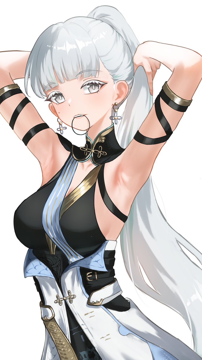 utim_utim's tweet photo. ポニーテールを結ぶ今汐
#鳴潮 #WutheringWaves https://t.co/5tG1ulc2Q1