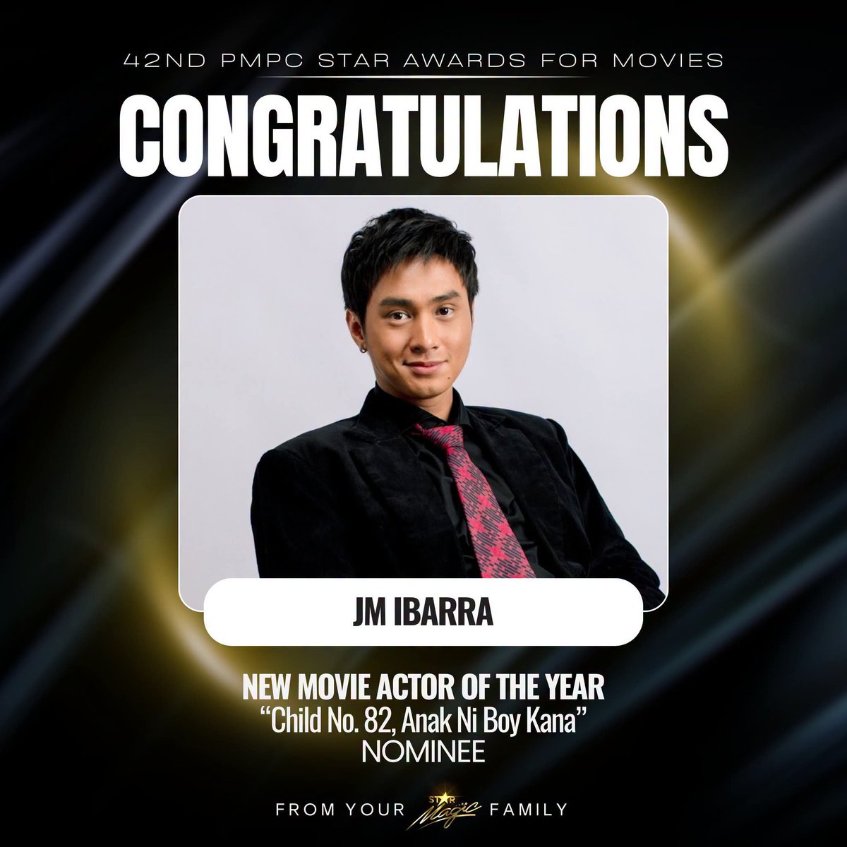 maksooinluv's tweet photo. #42ndPMPCStarAwardsforMovies Nominees:

#JMIbarra - NEW MOVIE ACTOR OF THE YEAR "Child No. 82, Anak ni Boy Kana"

#FyangSmith for NEW MOVIE ACTRESS OF THE YEAR "SRR:Evil Origins"

#JMFyang - MOVIE LOVETEAM OF THE YEAR "SRR:Evil Origins"

©Star Magic https://t.co/pfYJOpQcs4