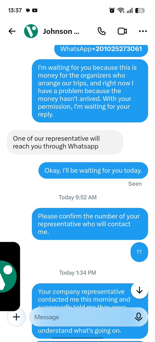 TarekSaaeeed's tweet photo. My Experience with Viator  Payment Issue

I am extremely disappointed with the way Viator has handled my outstanding payment.

A Viator Guest Relations Officer, Johnson, contacted me and arranged for their team to communicate with me via WhatsApp. They sent me a form to process the payment and explained that a small card verification transaction would be made.

After going through the requested process, I was then told that there was an issue with the payment method and that I should provide another bank account so they could transfer the money.

I provided the alternative bank details immediately.

Since then, Viator representative has stopped responding to my WhatsApp messages.He hasn't responded yet.

This is particularly frustrating because Viator has been using the same payment method successfully for almost a year, including payments processed only a few days ago.

The services were completed. The customers received the services. The required evidence and booking records were provided.

At this point, I am not asking for anything complicated. I am asking Viator to pay what is already owed for completed services.

I hope someone at Viator takes responsibility for this situation and provides a clear solution instead of leaving a supplier without a response after requesting alternative payment details.
@ViatorTravel @JohnsonGuestEN