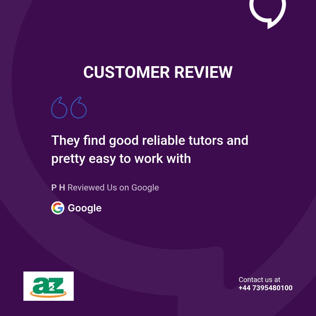 a2ztuition1's tweet photo. Another happy client! Your words motivate us to keep delivering the best. Thank you!
#ClientReview #HappyCustomer #PositiveFeedback https://t.co/JSbOeHqM6p