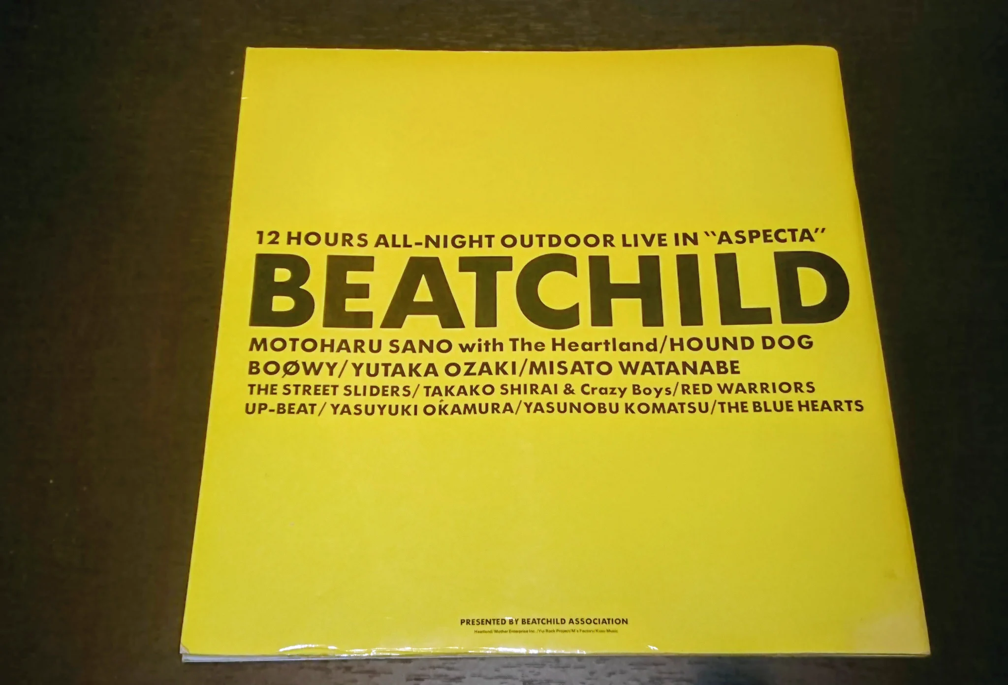 BEAT CHILD 1987 Tシャツ イエロー　パンフレット付き 787KR on X: 