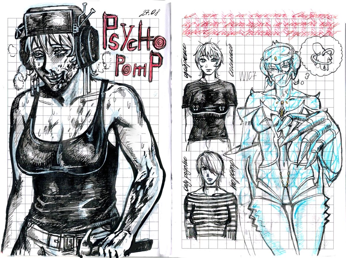 w1077o's tweet photo. ugly psychopomp doodles https://t.co/qI56pQPttM