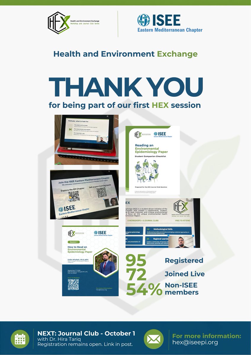 isee_emc's tweet photo. What a way to launch HEX! ⬡ 🎊 

Last week, we ran our very first HEX session. 95 people registered. 72 joined us live. And the most exciting part? 54% were not current ISEE members. That's the reason we started HEX, and we couldn't be prouder of the turnout!

THANK YOU ALL! https://t.co/0zyZjHQGoX