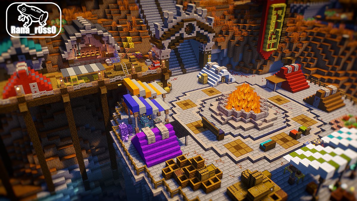 Rana_r0ss0's tweet photo. 新アプデで追加されたまだらな森に冒険者の街作ってみた(Ver26.3) 
#Minecraft #Minecraftbuilds https://t.co/RESCF1HUFX