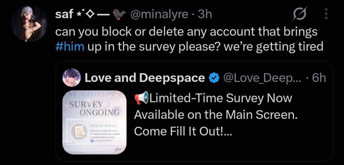 PulseUndone's tweet photo. reason why you should do the survey:

1. these bitches are doing it too, and they're going to be nasty as fuck.

we lost Valko because we were quiet; please don't stay quiet this time as well.

· #敖尹回归是海内外共同期盼
· #BringBackValko https://t.co/jMN5bd9MTJ