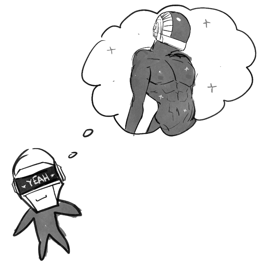 ghostscales_'s tweet photo. yeah idk what to draw today #daftpunk https://t.co/A4qO4bzvpH