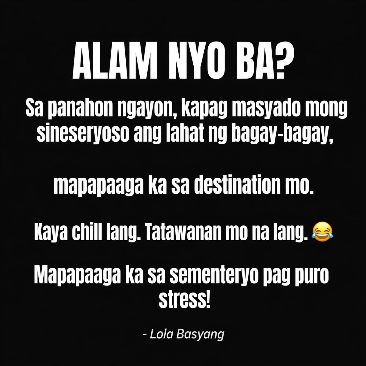 LouveniaSwxt's tweet photo. DID YOU KNOW? 🤣

These days, if you take everything too seriously, you might reach your final destination early! So stop overthinking. Just chill and laugh! 😂

Too much stress won’t only tire your heart—it might also make you reserve your coffin https://t.co/36dxsQayoM