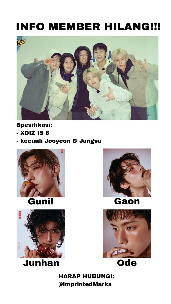 MarkedJooyeon's tweet photo. @ImprintedMarks ‼️ DICARI MEMBER HILANG ‼️ https://t.co/X3ge8oEiMZ