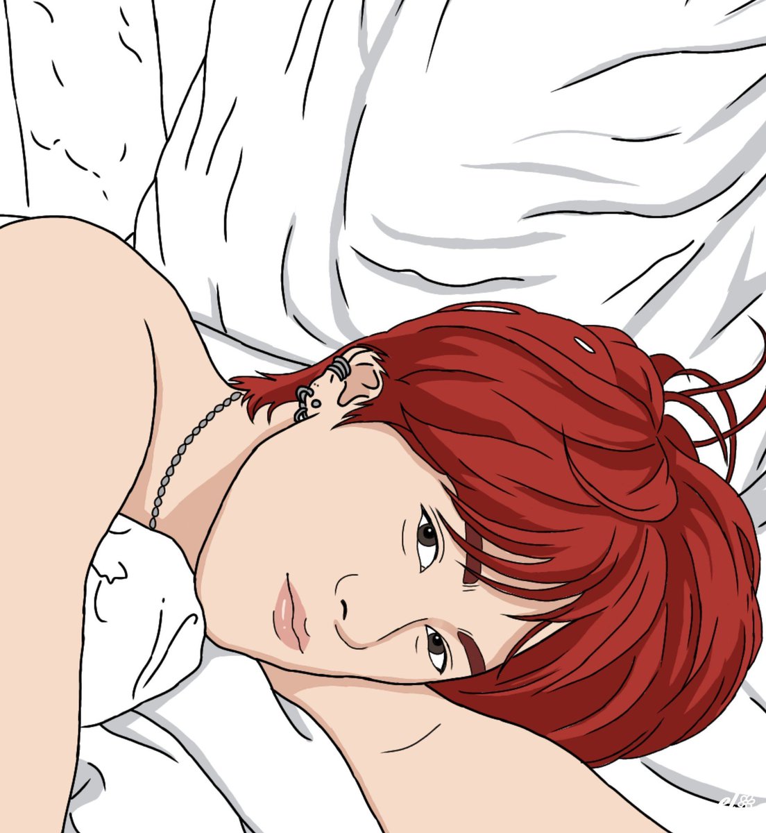 coasttoel's tweet photo. the famous santa bed pic but make it red hair 🙌🏻

#Santapp https://t.co/xS78hmh2hn