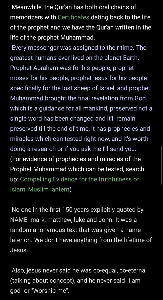 Truthseeker1_07's tweet photo. @IjazTheTrini @LionHeart2201 
May God the Most Merciful guide you towards the truth brother

Look at the difference between Christianity and Islam.

Always choose honesty and sincerity, even when it's difficult because it what leads you to the truth, be genuine and sincere. Read this 👇🏻 https://t.co/TeClVknl1p