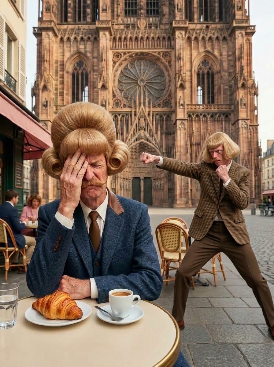 PapaPhilCoin's tweet photo. Paris. A croissant. A quiet morning. And then my son. 🎩 https://t.co/8XEg0wPx3n