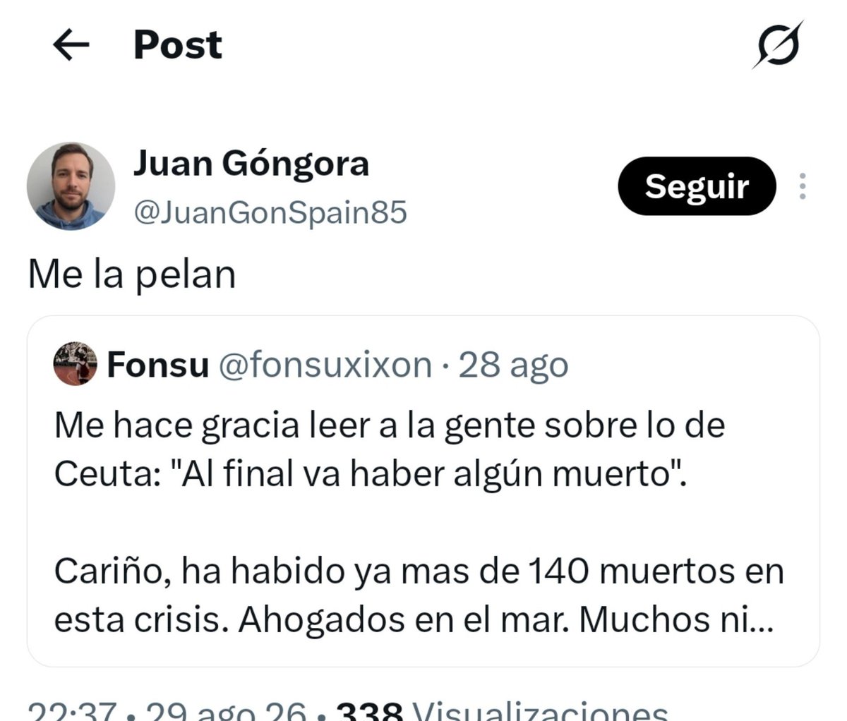 bebedordeodio's tweet photo. @JuanGonSpain85 Habló de pura la tacones https://t.co/J5FFm9Yxuw