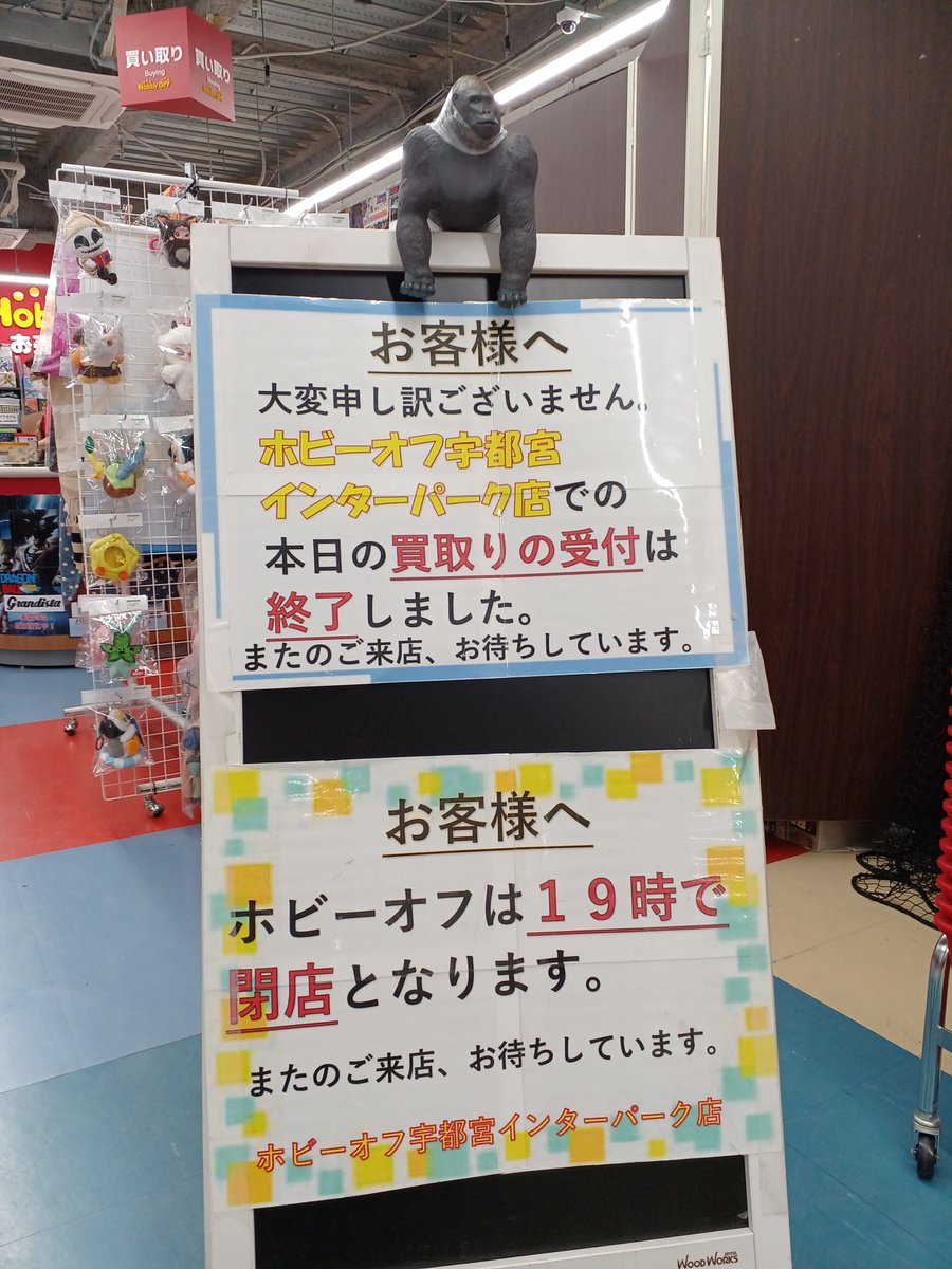 Hobbyoffip's tweet photo. 本日の買取受付は終了しました🙇‍♀️(営業はまだしております！)
買取受付は来週の30日水曜日まで夕方６時までになります
通常よりも少し早く終了しますので、買取をご利用のお客様はお気をつけくださいませ

＃ホビーオフ ＃栃木 ＃宇都宮 ＃買取 https://t.co/dMk7eRjC1g