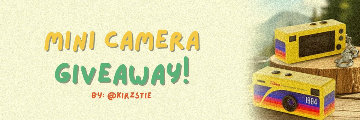 kirzstie's tweet photo. Mini Camera Giveaway! 📸 

- Repost and tag friends (optional)
- No need to follow.
- PH only.
- Fill up the form: https://t.co/RWbrrRW6Lx
- Ends in 72H

Good luck 💗 https://t.co/Onk6aH4qAK