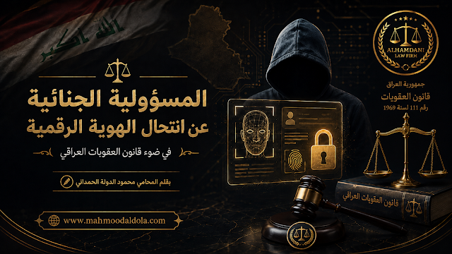 MahmoodAlDola's tweet photo. مقالة قانونية بعنوان (  المسؤولية الجنائية عن انتحال الهوي�� الرقمية في ضوء قانون العقوبات العراقي )

رابط المقالة
https://t.co/aumK5DDxEa https://t.co/Z5NCYXNjU8