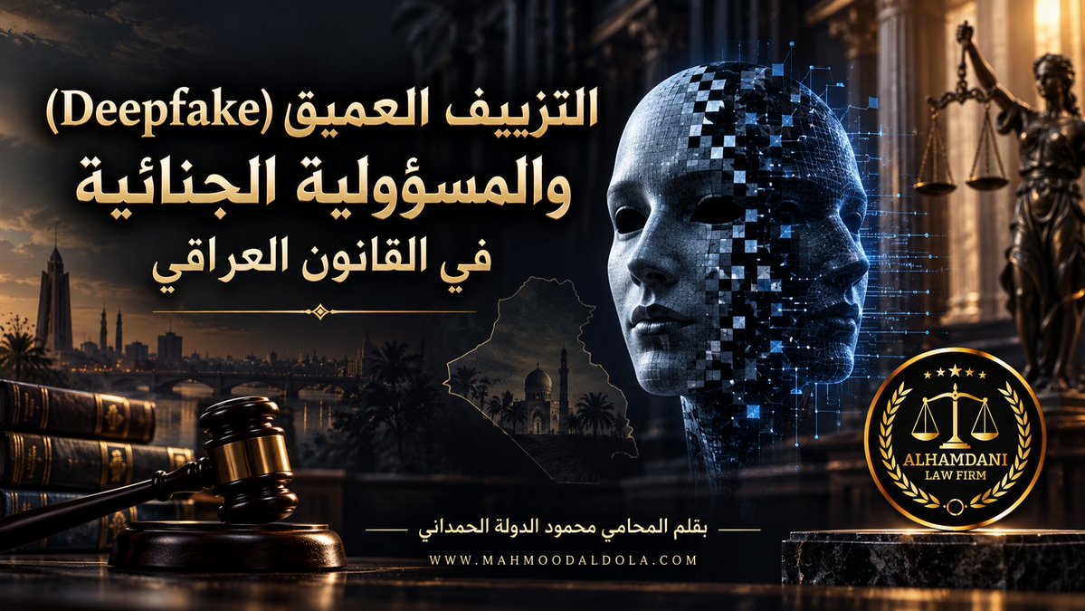 MahmoodAlDola's tweet photo. مقالة قانونية بعنوان ( التزييف العميق (Deepfake) والمسؤولية الجنائية في القانون العراقي )

رابط المقالة
https://t.co/96g9C52IGN https://t.co/tFgVrmXSkt