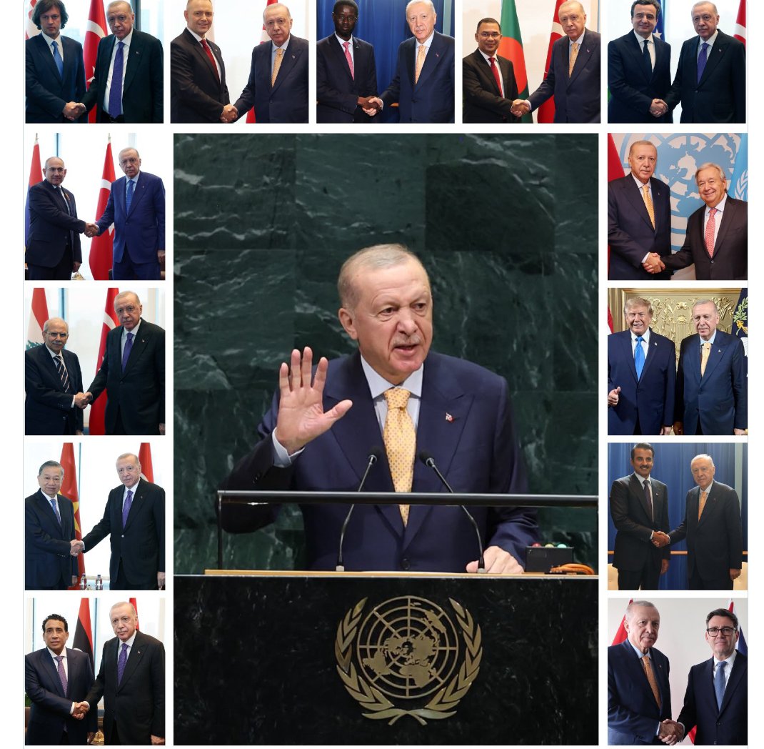 04sinanyildiri1's tweet photo. Birleşmiş Milletler (BM) 81. Genel Kurulu dolayısıyla Amerika Birleşik Devletleri’nin New York şehrinde bulunan Genel Başkanımız ve Cumhurbaşkanımız Sayın @RTErdogan’ın gerçekleştirdiği resmî temasları ve görüşmeleri. 🇹🇷

#ErdoganTheVoiceOfJustice https://t.co/81UeSALyt3