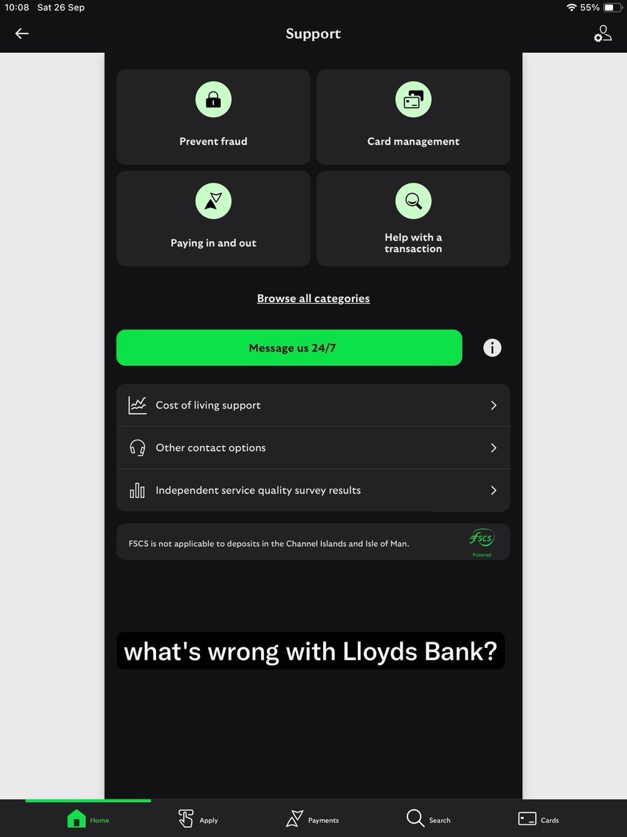 WISE16's tweet photo. 30+ years with @HalifaxBank with hardly any issues. A couple of months with @LloydsBank after being forced to use their App &amp; today another issue; this time all connected Open Banking accounts not showing, help not available &amp; survey not active

Halifax👍Lloyds👎
App Not the same https://t.co/Apfr7ngISn
