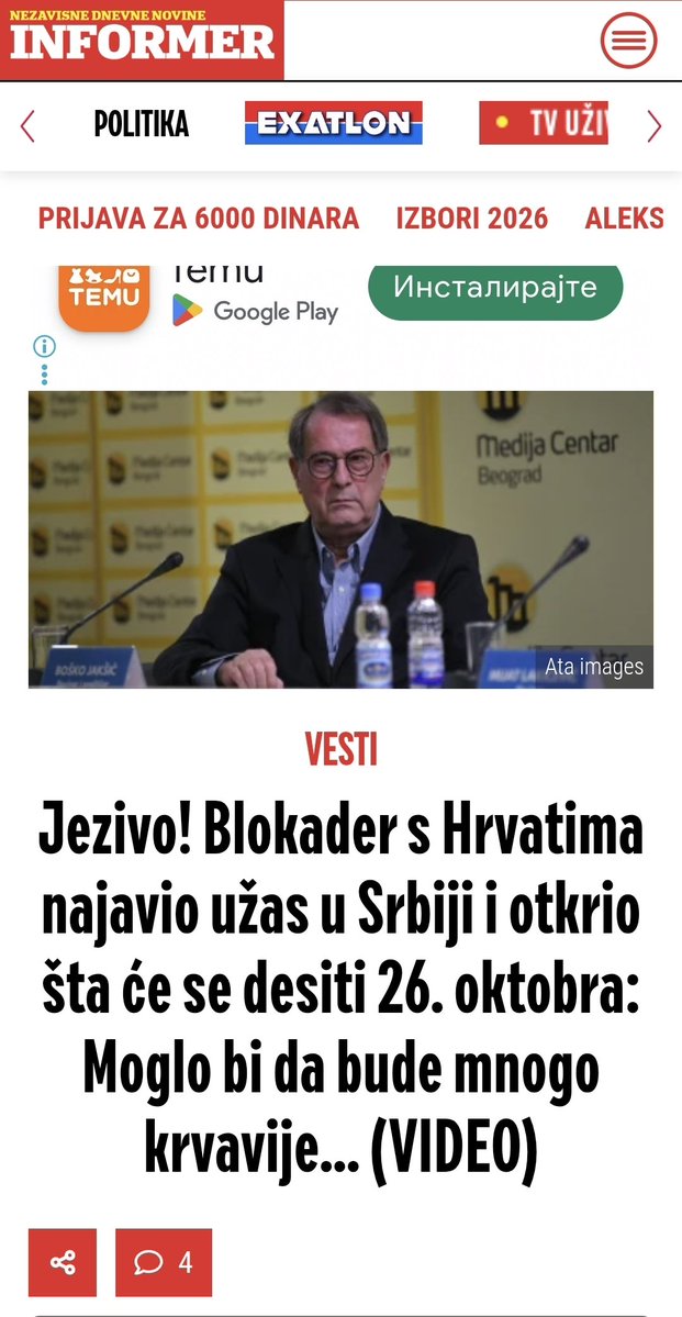 TetrebJasteb's tweet photo. Plan blokadera je jasan: svesni ubedljivog poraza, unapred spremaju scenario lažne pobede i nasilnog otimanja vlasti! Dok oni priželjkuju sukobe i uvoz haosa, narod bira stabilnu, bezbednu i jaku Srbiju. Neće vam proći ulični scenario. https://t.co/tiuIR0lc0Z