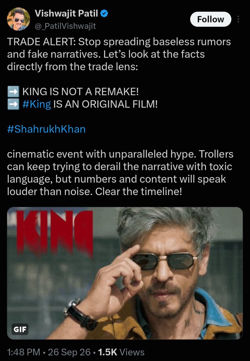 ACEsCinema's tweet photo. Looks like the high command has finally issued orders to the Samosa Critics: “Go ahead and sell King as an original film.” 😂
Nothing says “original” quite like a film that’s been compared to Léon: The Professional. But sure, let’s pretend nobody noticed. 😶 https://t.co/4nxFa3BUlR