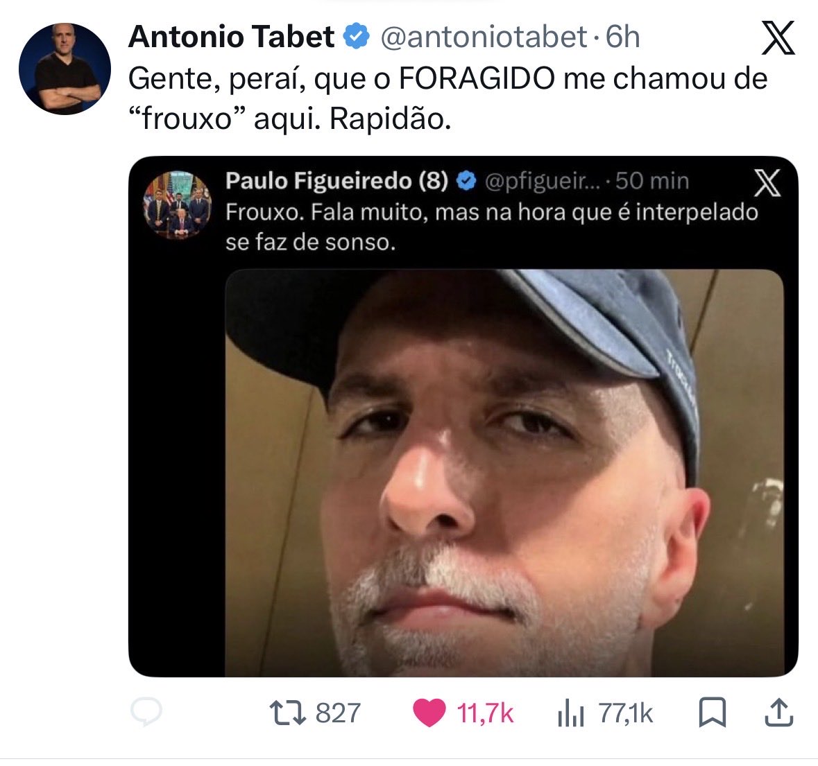 ZKmedeiros's tweet photo. @pfigueiredo08 @CENTRALDOFLAV Batoré, o foragido é você?! https://t.co/Waqywuq07E