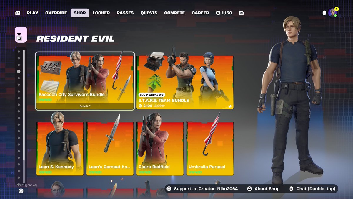 Jokernz_'s tweet photo. YAYYYYY
Picked up Leon and Claire, Grace, and the Gear Bundle using code Niko2064, all that's left is Chris and Jill! https://t.co/b4CUZKJjnA