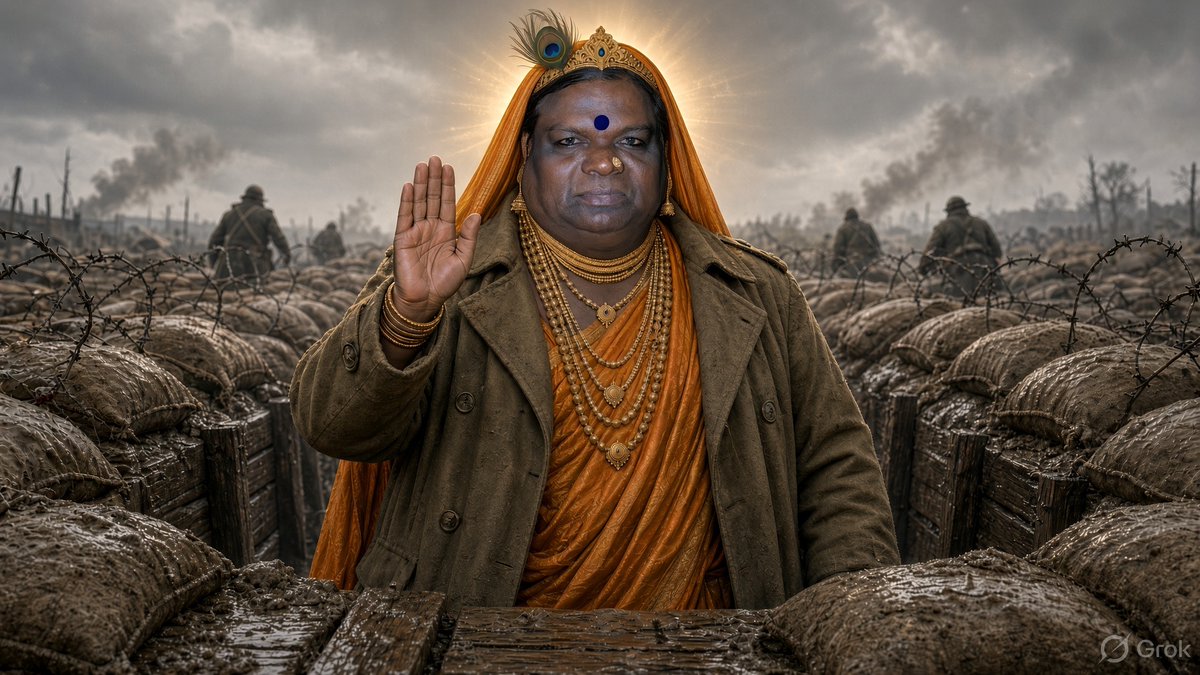 DiogenesEast's tweet photo. @MDChavanDMB Krishna Mata will always support you, she is expert in trench warfare. Hari om Hari om. https://t.co/nKSrnW93FA