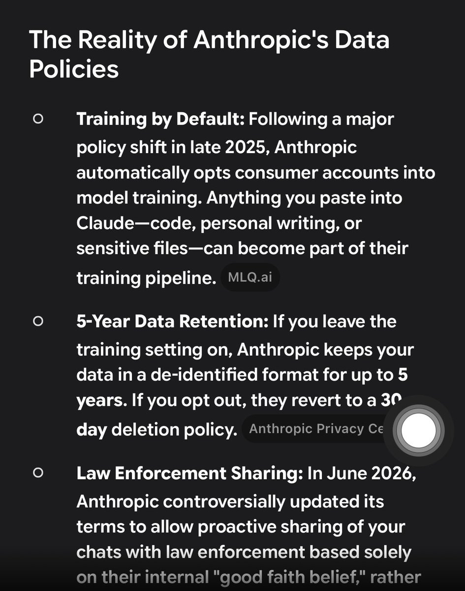 L0lana_x's tweet photo. anthropic’s data policies are disguting #tightendataprotectionpolicies #pacethefrontier https://t.co/jNQ943wjUt