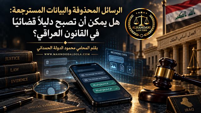 MahmoodAlDola's tweet photo. مقالة قانونية بعنوان ( الرسائل المحذوفة والبيانات المسترجعة:هل يمكن أن تصبح دليلًا قضائيًا في القانون العراقي؟ )

رابط المقالة
https://t.co/YOCuGCqTDx https://t.co/DqIUtUkwd9