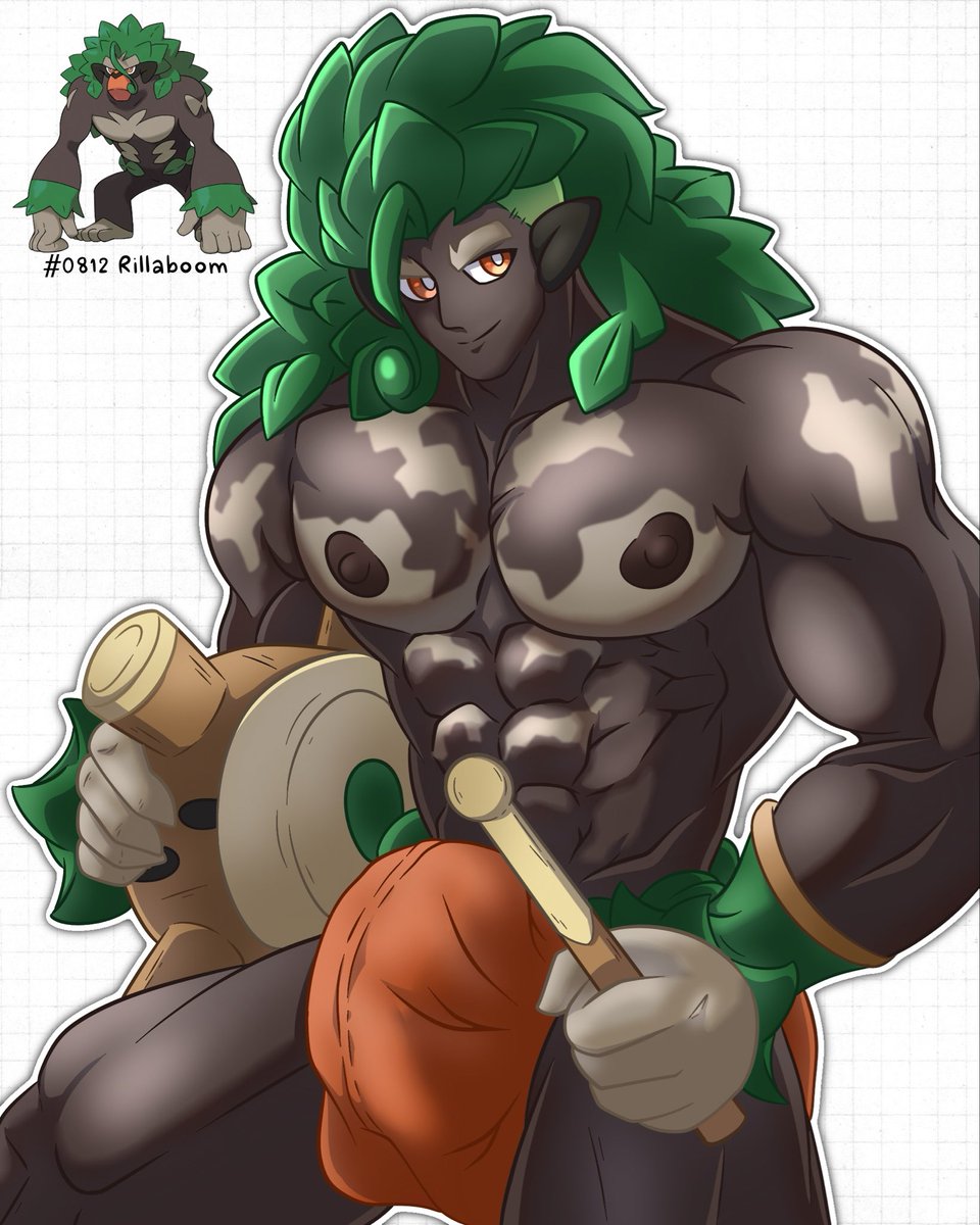 sunnybartist's tweet photo. Pokemon Gijinka Series: 0812 Rillaboom 🐵🥁 #sunnybartist #pokemonfanart #gijinka #baraart #characterdesign #artph https://t.co/vMbnQfTZtn