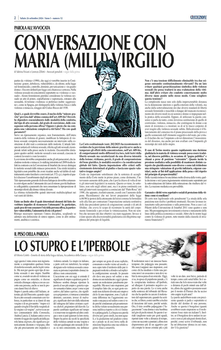 gdcaiazza's tweet photo. Il codice penale prevede espressamente che per le violenze sessuali “di minore gravità” la pena possa essere diminuita fino a 2/3, una enormità. Ma non fissa alcun criterio che definisca la “minore gravità”, per garantire certezza del diritto ed uguaglianza dei cittadini di fronte alla legge. Tutto dipenderà dalla personale sensibilità del giudice che la sorte ti assegna. È mai possibile che condotte simili possano comportare punizioni così straordinariamente diverse? Non mancate di leggere L’Eccezione di questa settimana!👇👇
