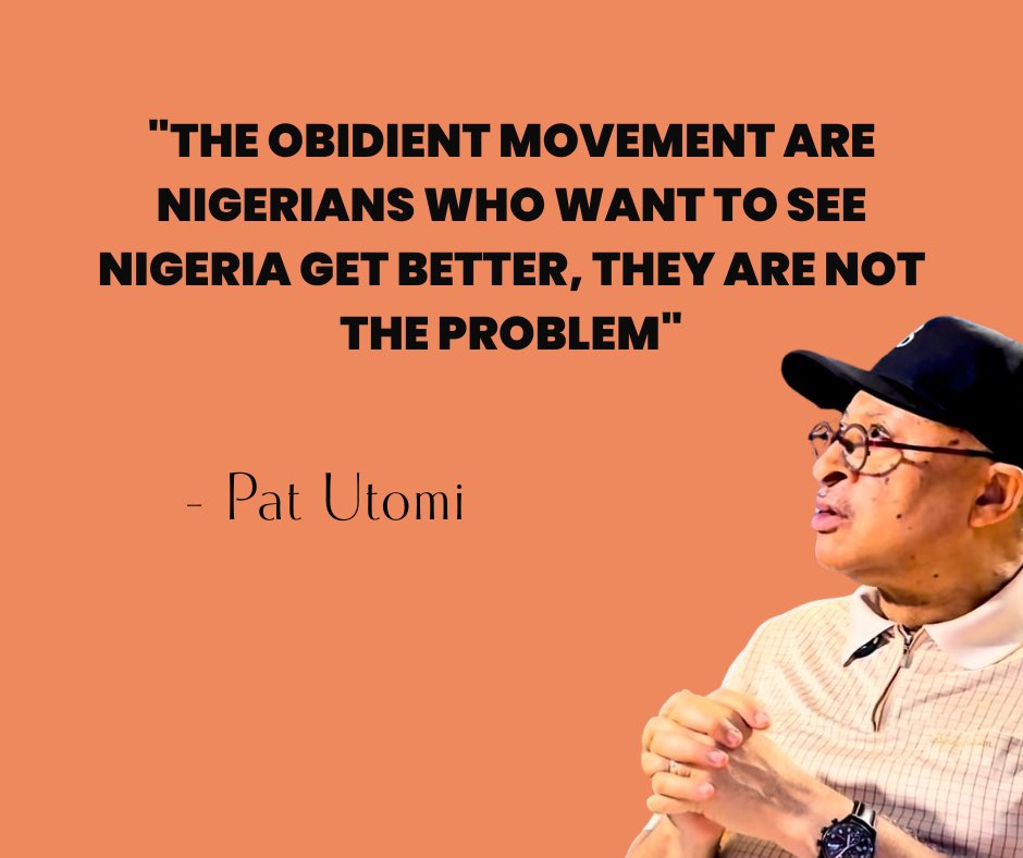 UtomiPat's tweet photo. I remember my interview on Channels Television, three years ago, ahead of the 2023 presidential election.

I spoke about Peter Obi and the growing Obidient movement, and why I believed it represented something deeper than the usual politics of party structures that goes on in Nigeria.

I said the Obidient movement was being driven largely by citizens, particularly young Nigerians, who were demanding a different kind of leadership aimed at the betterment and growth of Nigeria.

I also spoke about why I supported Peter Obi whom to me is a man of excellent character, integrity, competence and his record of service mattered to me.

Looking back at that interview today, the questions we raised about Nigeria’s political future remain as relevant as ever.

Nigeria will be definitely be OK.