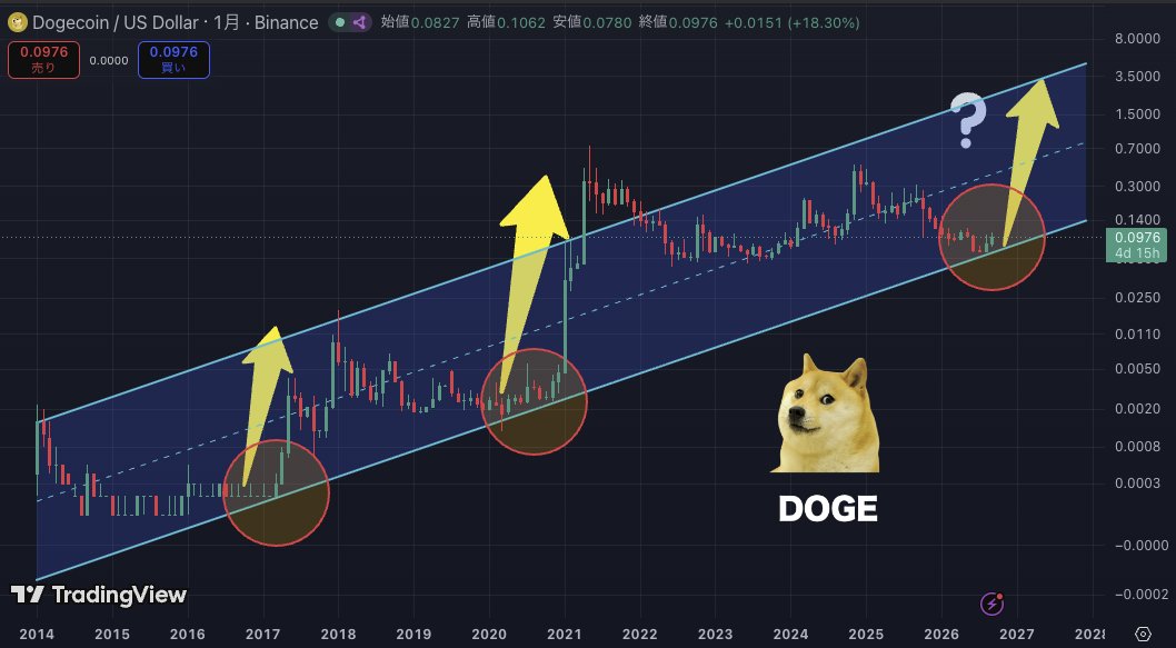 NeocandleBTC's tweet photo. #DOGE 
ドージコインは今からが一番面白いんじゃないかと思っている。 https://t.co/ESmLkjvAOK