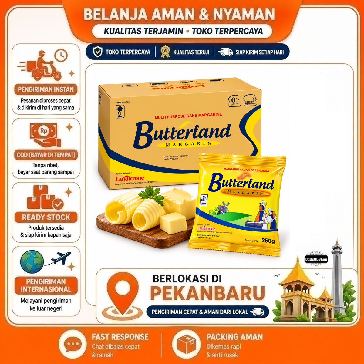 oddssexy's tweet photo. Butterland Margarin Serbaguna / Multipurpose Margaine Butterland / Landkrone, Bahan Untuk Roti &amp; Kue https://t.co/fgyClUSVg2