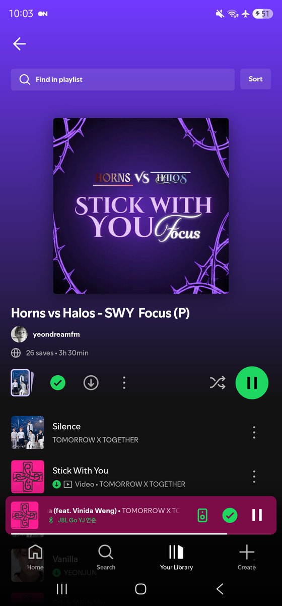 allaboutyeonjun's tweet photo. MOAs, let's join the streaming party ๐ง
โ๐ spotify pl & sh links: https://t.co/XinjSjESFU
#TeamDevilbatu
HORNS vs HALOS STREAMING PARTY
#TOMORROW_X_TOGETHER #YEONJUN https://t.co/vRMmjNHafP