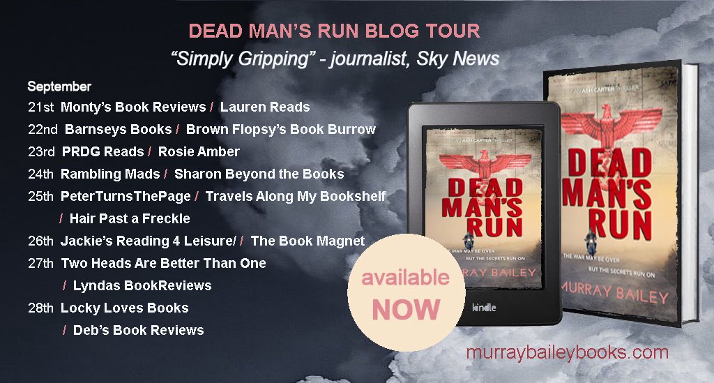 thebookmagnet's tweet photo. It’s my stop on the blog tour for #DeadMansRun by @MurrayBaileybks 📖 
Visit my blog to read my review of this atmospheric and action-packed thriller:
https://t.co/znK8axQ6Dt https://t.co/Eb0LhWpJxV