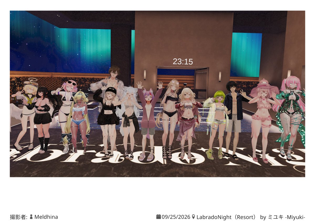 navio_vrc's tweet photo. #LabradoNight 行ってきました！
水着回！プールでお話したり、スイカ割りをしたりといつもとはちょっと違う特別回を堪能してきました！
後半は個室でASMRと撫でをしていただきました！
メルディナさんの寝かしつけの撫でがとても心地よくて、ちょっと意識が飛びかけるくらいリラックスできました✨ https://t.co/YvIB2HeYy4