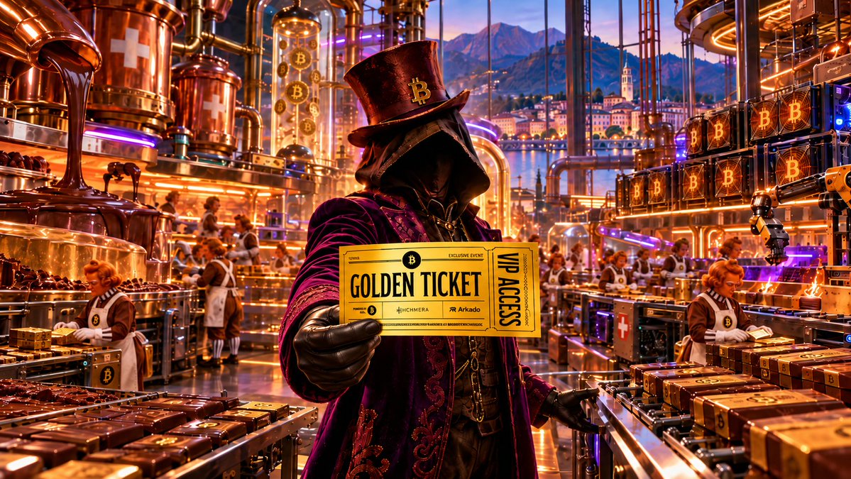 sbaaaam21's tweet photo. We are going to have a "taste" of ₿illy Wonka’s ₿itcoin Factory experience, during our https://t.co/t5ngpGX1P3 2026 👀⚡️🍫 @LuganoPlanB  @chimera_wallet  @arkade_os https://t.co/Cb8acEdxtO