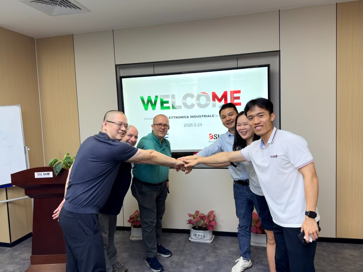 BSLBATTBattery's tweet photo. 🤝 Strengthening Partnerships: Welcome S.P.E. Elettronica Industriale to BSL!
This week, we had the pleasure of hosting Alessandro and Marco from SPE at our BSLBATT factory.
#BSLBATT #SPE #Partnership #EuropeanMarket #Golfcartbattery #LithiumBattery #MaterialHandling https://t.co/6uu0dhCPXa