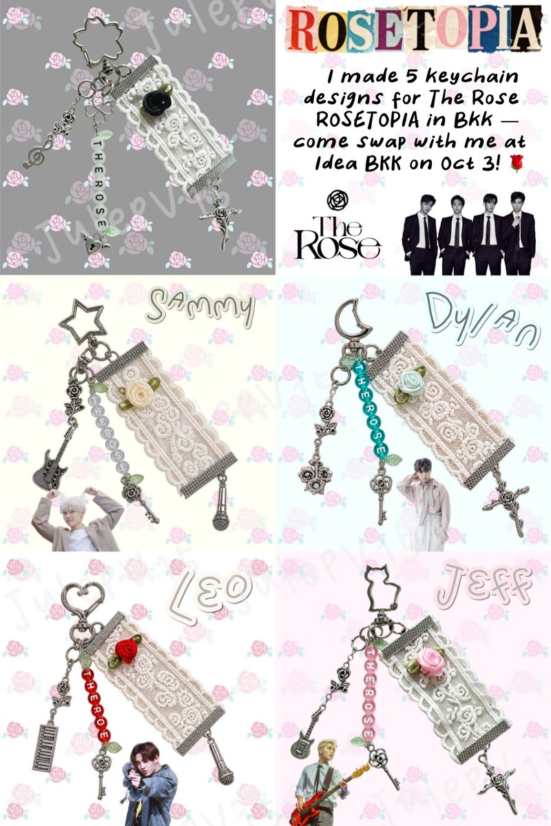 JulepV15's tweet photo. I made some keychains for The Rose’s ROSETOPIA in Bangkok on Oct 3! They’re in blind box. If you’d like to swap gifts with me, DM me now! Find me on Oct 3. Hope you love them ��🌹
#TheRose #BlackRose #Rosetopia #ROSETOPIAinBKK #TheRoseBangkok  #TheRoseConcert #TheRoseWorldTour https://t.co/ZC6V3NsjNy