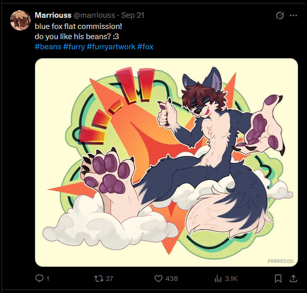 marriouss's tweet photo. Hey everyone! Big favor, PLEASE report the account @Marriouss12 
 This person is stealing my work, pretending to be me, and scamming people out of money. Don't fall for it and stay safe. Thanks! <3 https://t.co/mLbERv4iGs