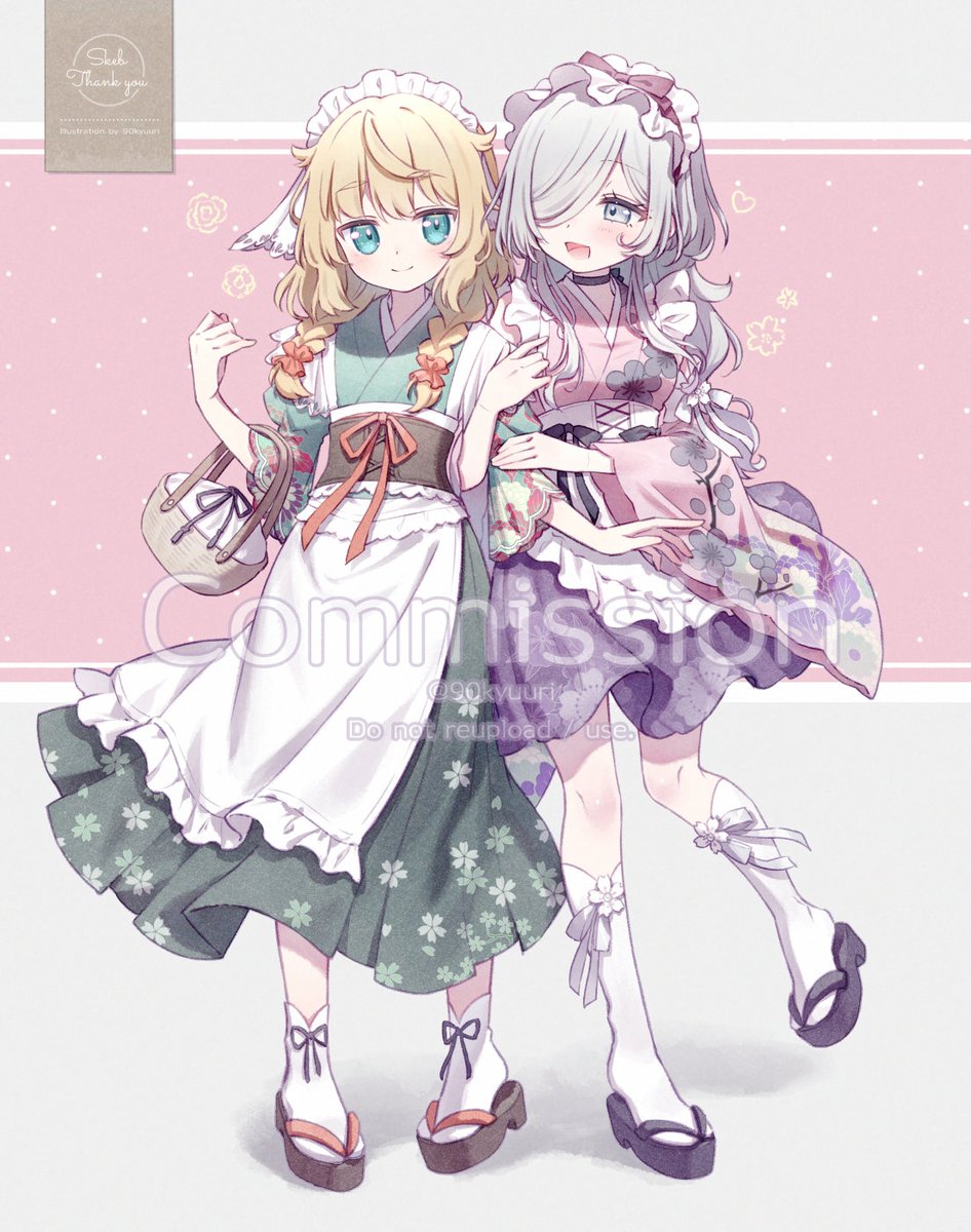 90kyuuri's tweet photo. 明日まで手数料無料なので、おまかせ金額を下げました！
全身絵（＋金額次第でなにかプラスするかも）になると思います。
衣装デザイン・キャラデザもokです、よろしくお願いします。

九十きゅうりさんはコミッションを募集しています！ https://t.co/yIEqzThocu #Skeb #Commission @skeb_jpより https://t.co/sHXC0Y6rpl