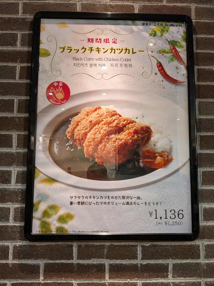 TOM_Sonic5's tweet photo. たいめいけんさん…写真よりだいぶデカいな…

洋食屋さんの薄めの衣のチキンカツ
ルーは金沢カレーとチキンカレーの間って感じで美味しゅうございました。 https://t.co/9SNfbYtKIE