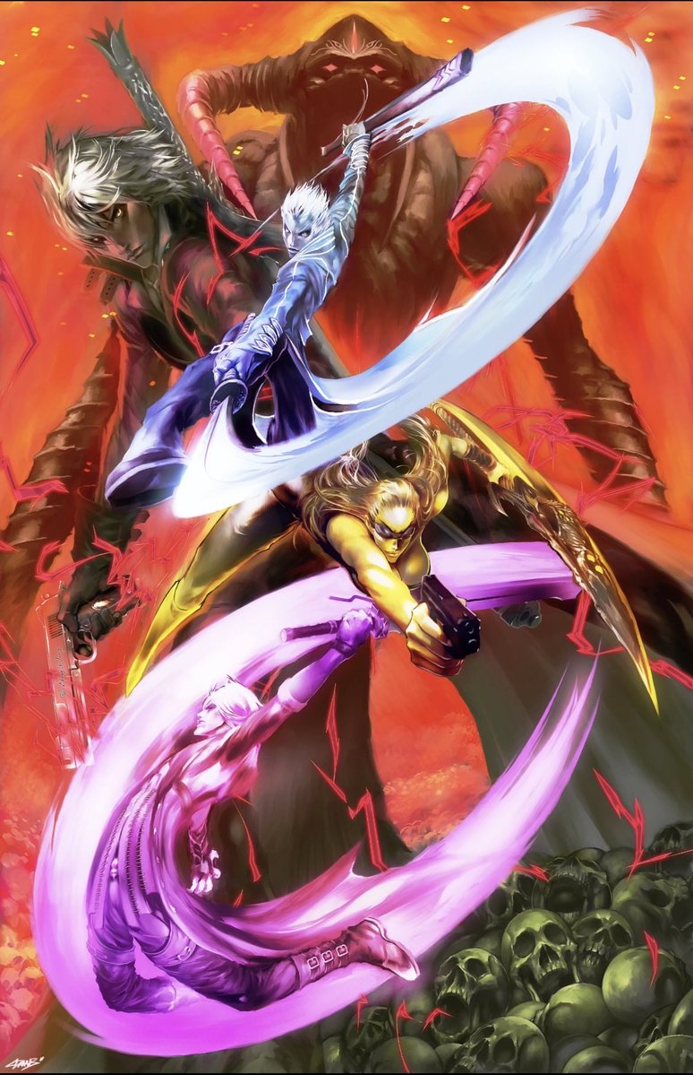 Cecilinsicilly's tweet photo. Woww.. Loved this ⚡️⚡️
🎨Exclusive artwork, HD collection
#DMC #Vergil #Sparda #Nero #Dante #Trish https://t.co/rdlM5iVZt8
